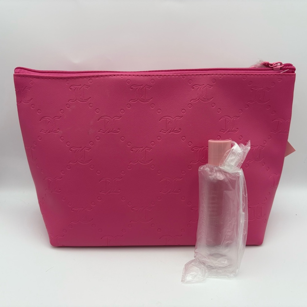 Juicy Couture Pink Travel Cosmetic Bag NWT - Picture 2 of 5
